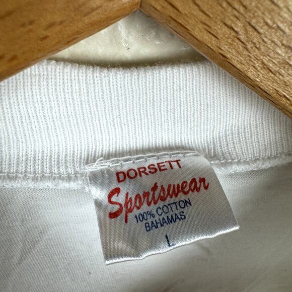 Vintage Bahama Shirt Size Large White Single Stitch Tropical Fish Reef Ocean 90s - Picture 3 of 7